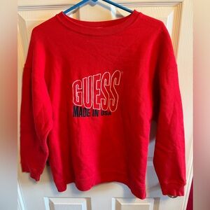 Vintage 90’s Guess Red crewneck sweatshirt OSFA